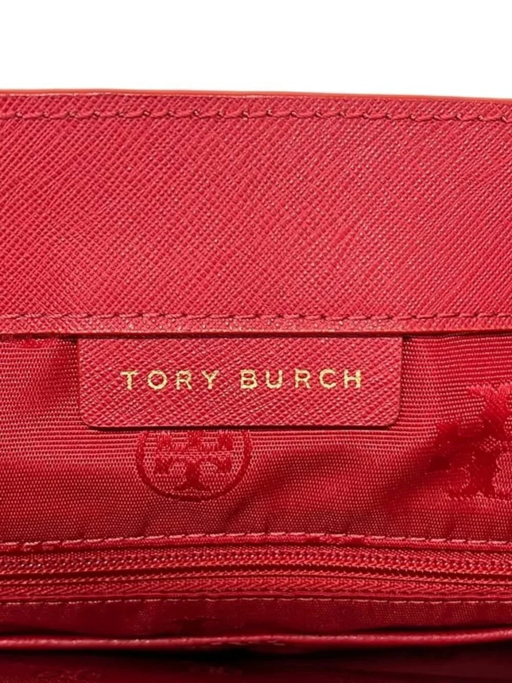 TORY BURCH Bordeaux Leather Shoulder Bag